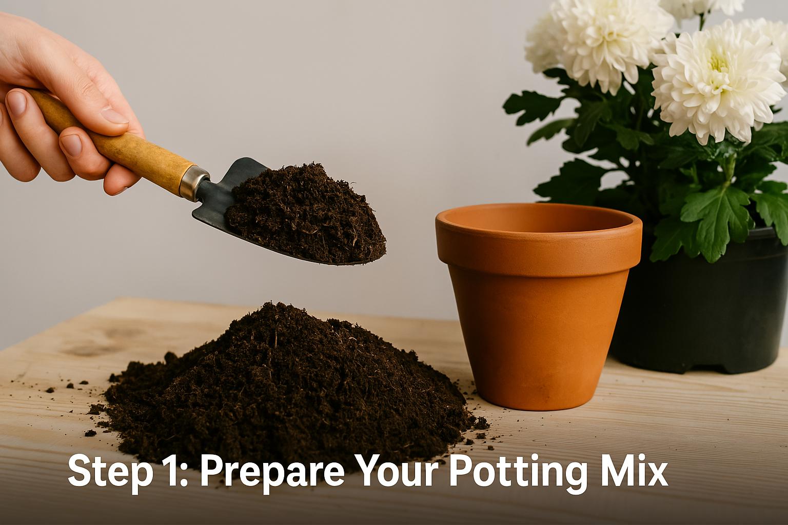 how to Prepare Your Potting Mix to grow Chrysanthemum seeds